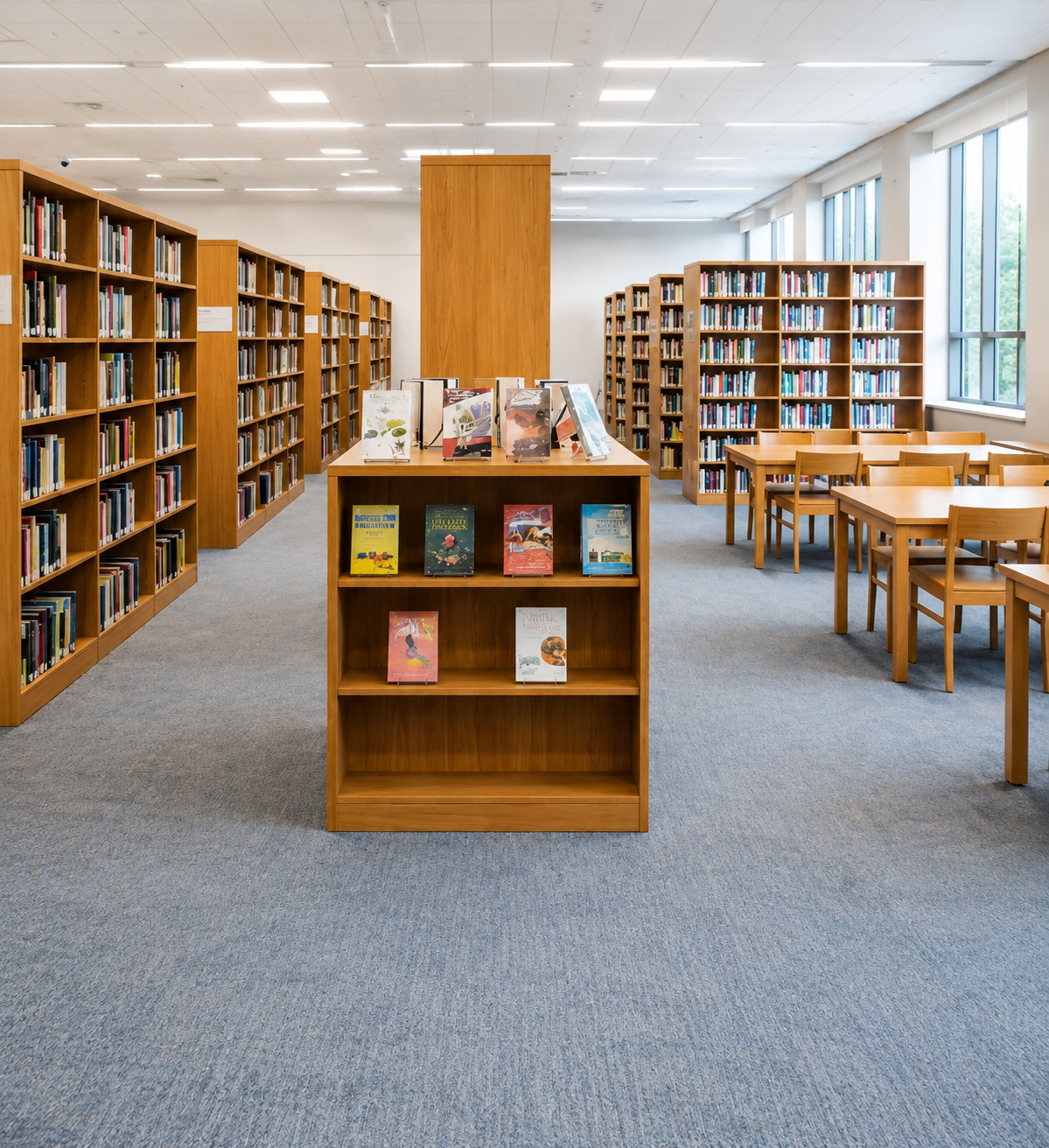  Wooden Library Shelving (Open, Wall-Mounted Style) — Library Furniture, Zumax