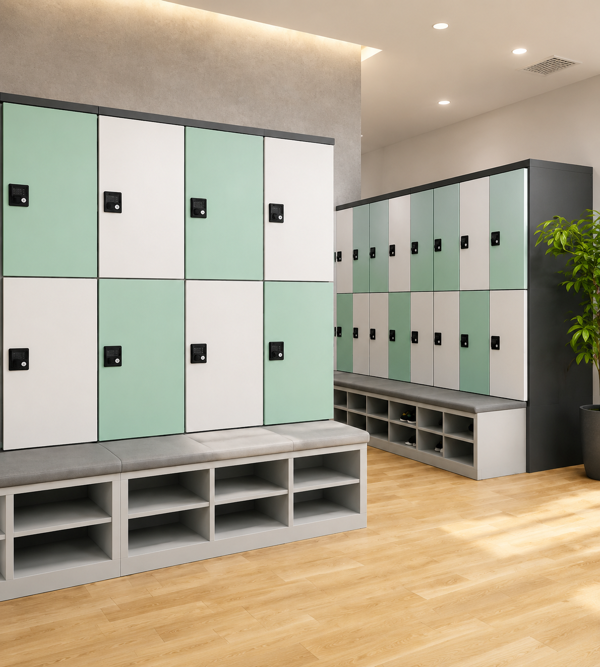 Locker with Bench & Shoe Storage Unit — Lockers, Zumax