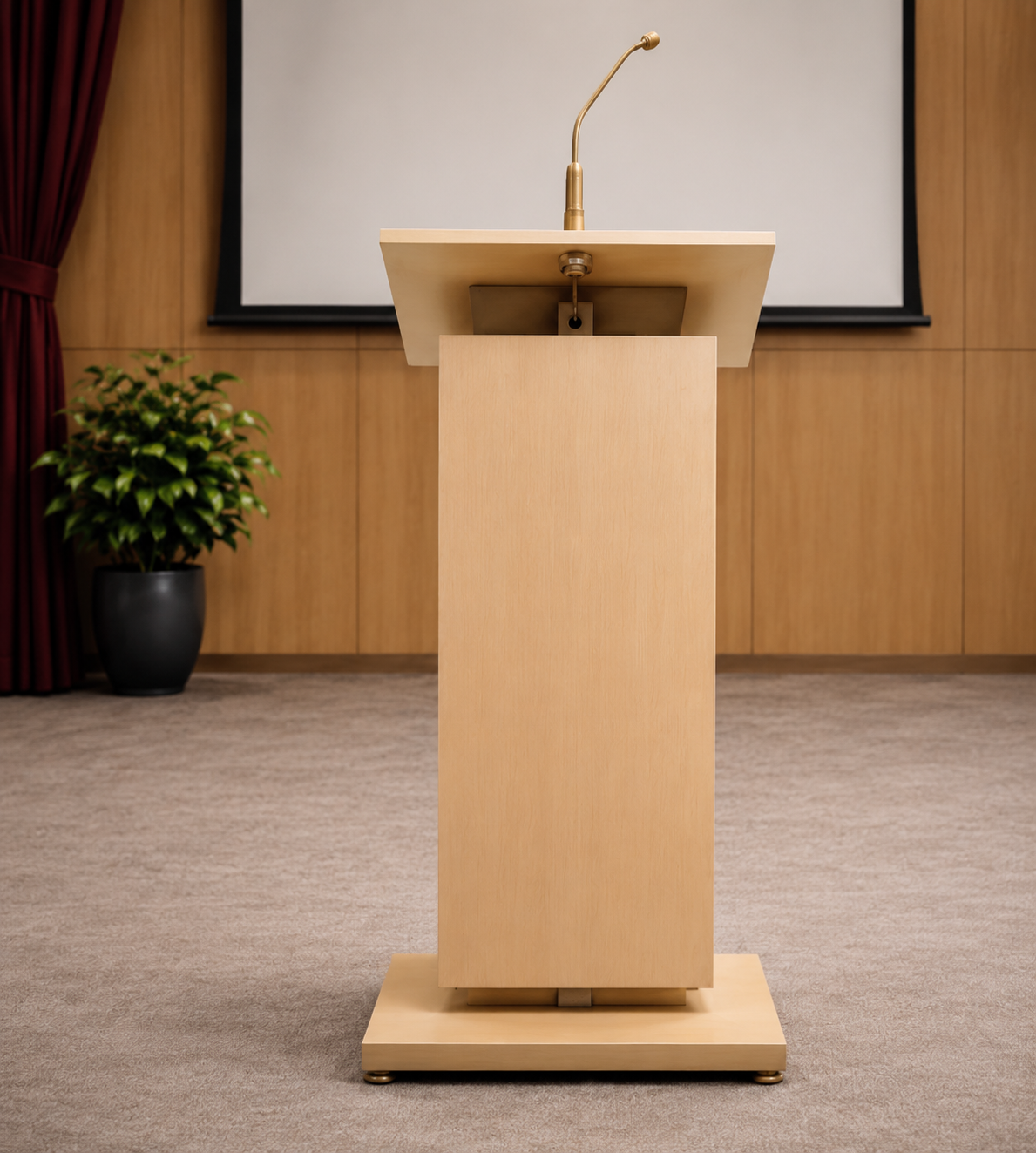 Tall Wooden Lectern (Church/Conference Style) — Podium, Zumax