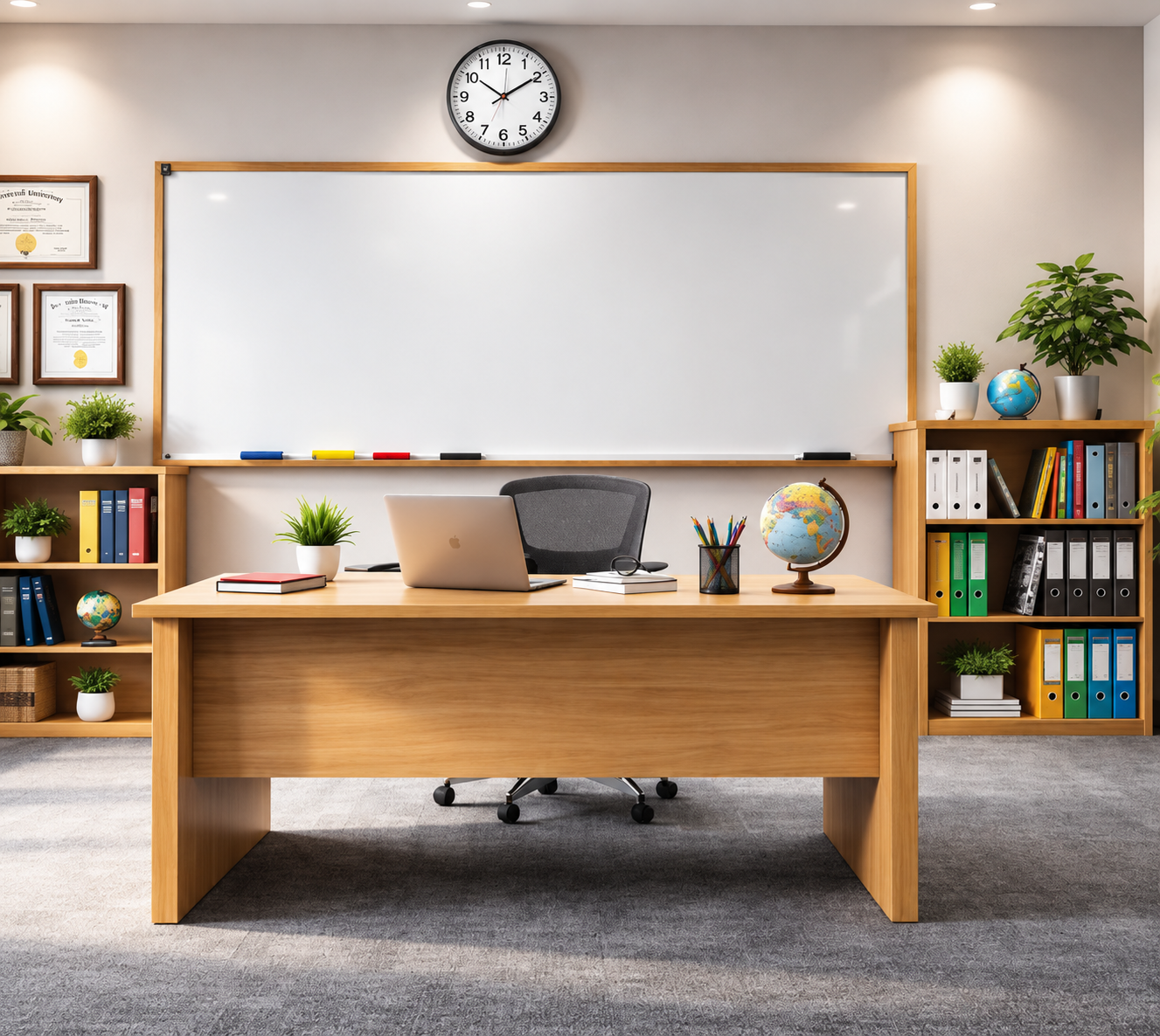  Standard Desk with Drawers (Wood Finish) — Teacher Furniture, Zumax