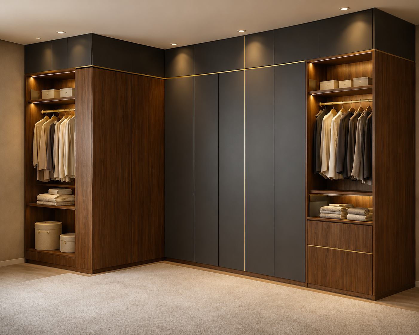 Modern Corner Wardrobe — Wardrobes, Zumax