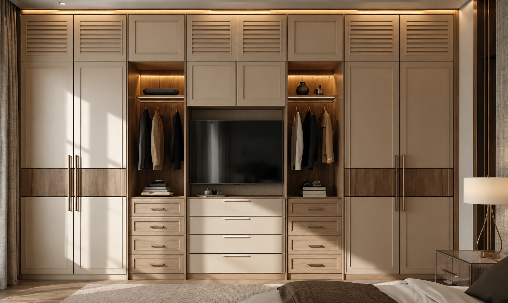 Soft Beige Contemporary Wardrobe — Wardrobes, Zumax